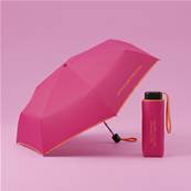 Mini parapluie pliant - Ouverture et fermeture automatiques - Poignée à molette - Ultra Léger et Ultra Minuscule - Résistant au vent - Rose fuchsia