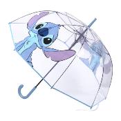 Parapluie transparent Cloche pour Adolescents - Poignée bleue - Stitch