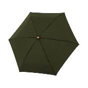 Parapluie de poche pliable - Avec sac assorti en tissu et liège - Ultraléger et compact - Olive foncé