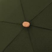 Parapluie de poche pliable - Avec sac assorti en tissu et liège - Ultraléger et compact - Olive foncé