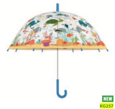 Parapluie cloche transparente enfant - la vie aquatique