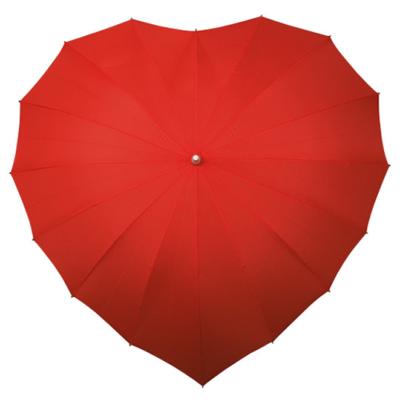 Parapluie+droit+-+toile+en+forme+de+coeur+-+Rouge+avec+pochette+à+bandouliere