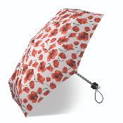 Mini parapluie pliant ultraléger et compact pour femme - Coquelicot rouge