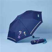 Mini parapluie pour enfants - Léger et compact - Avec bande réfléchissante - Étoile bleue