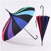 Parapluie Pagode pour Femme - 16 Baleines en Alliage - Diamètre de la toile 110 cm - Style Vintage - Arc en Ciel