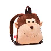 Sac à dos réversible singe pour enfant - Bretelles réglables et souples - Taille unique
