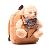 Sac à dos ours en peluche pour enfants - Bretelles réglables et souples - Mini sac de voyage mignon - Taille unique