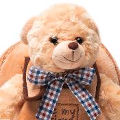 Sac à dos ours en peluche pour enfants - Bretelles réglables et souples - Mini sac de voyage mignon - Taille unique