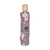 Mini parapluie pliant et écologique pour femme - Système d'ouverture automatique - Fleur de cerisier