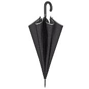 Parapluie long GOLF pour femme et Homme  - Ouverture automatique - Large protection 120 cm - Noir avec bordure refléchissante
