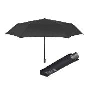 Mini parapluie pliant pour homme - Ultra compact et plat - Système d'ouverture automatique - Noir