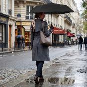 Parapluie pliant - Parapluie Extra Fin - Résistant au vent - Noir