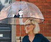 Parapluie transparent cloche pour femme - Petit chat