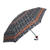 Mini parapluie pliant femme - Imprimé noir et orange