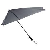 Parapluie tempête - Résistance aux vents jusqu'à 100km/h - Aérodynamique - Droit - Gris
