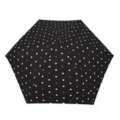 Parapluie femme - Ouverture et fermeture automatique - Noir - Points bleus et blancs