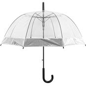 Parapluie cloche - Ouverture Automatique - Parapluie transparent avec bordure argentée