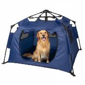 Duvoplus – Tente pop-up pour chien et chat, idéale pour offrir ombre et abri lors des sorties et voyages – Taille L – 100x100x70 cm – Bleu