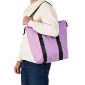 Sac cabas réversible pour femme - Résistant à l'eau - Noir et Rose fondant