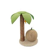 Ferribiella – Grattoir Palm Beach pour Chat Favorisant Griffade et Bien-Être – Taille Unique – 40 x 40 cm x H75 cm – Naturel