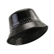 Chapeau de pluie pour femme - Imperméable - Noir à pois
