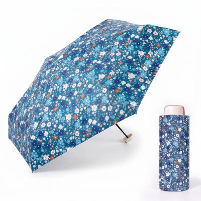 Mini Parapluie de Poche pour Femmes - Parapluie Plat Ultra Léger et Ultra Compact - Bleu turquoise