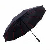 Parapluie Pliant pour Homme et Femme - Ouverture et fermeture automatiques - 10 Baleines en Fibre de Verre - Auvent en pongée revêtu d'UV - Grande toile de 106 cm - Résistant au vent - Noir