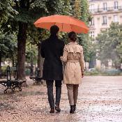 Parapluie pliant carré pour femmes - Grande toile de 102 cm - Résistant au vent - Adapté à 2 personnes - Pêche corail