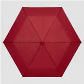 Ultra mini parapluie pliant pour femmes - Slim et léger - Résistant au vent - Avec protection UV - Avec sac smartphone assorti - Rouge