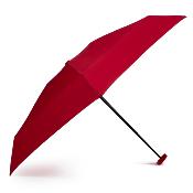Ultra mini parapluie pliant pour femmes - Slim et léger - Résistant au vent - Avec protection UV - Avec sac smartphone assorti - Rouge
