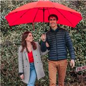 Parapluie droit pour deux - ouverture manuelle - rouge