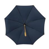 Parapluie écologique résistant au vent - Toile fait de plastique recyclé avec un manche en bambou - Large protection de 102CM de diamètre - Bleu