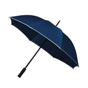 Parapluie de golf avec bande Réfléchissante - Manuel - Large 102 cm - Bleu marine