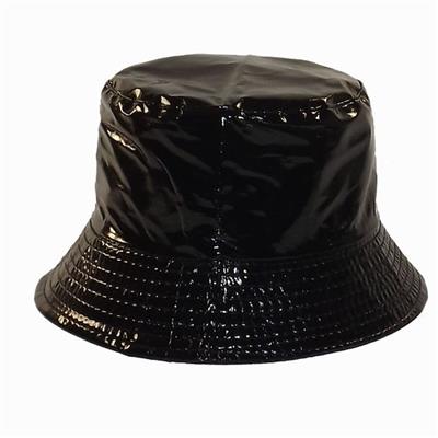 Chapeau de pluie - Bob de pluie - Noir vernis - Taille unique