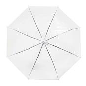 Parapluie pliant transparent pour femme - Bordure blanche