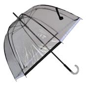 Parapluie droit - cloche transparent - bordure blanche