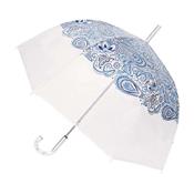 Parapluie cloche transparent femme Smati - Résistant au vent - Ouverture automatique - Paisley bleu