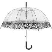 Parapluie cloche - Ouverture Automatique - Parapluie transparent avec bordure LEOPARD