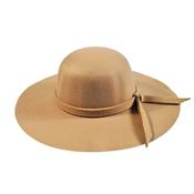 Chapeau capeline femme 100% laine - beige