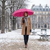 Mini parapluie pliant - Ouverture Automatiques - Poignée à bouton - Résistant au vent - Rose fuchsia