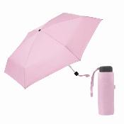 Mini parapluie pliant pour femmes - Ultra-léger et compact - Résistant au vent - Rose pastel