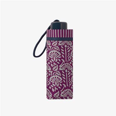 Mini parapluie pliant pour femmes - Protection UVP 50+ - Ultra-léger et compact - Imprimé Paipai - Rose fuchsia