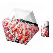 Mini Parapluie Pliant avec Revêtement UV - Léger et Compact - Fleurs rouges