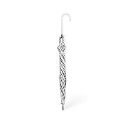 Grand Parapluie automatique pour femme - Blanc à rayures noires