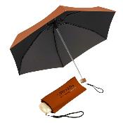 Mini parapluie pliant pour femme - Parapluie plat cinq plis - Ultra léger et compact - Protection UV - Orange