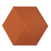 Mini parapluie pliant pour femme - Parapluie plat cinq plis - Ultra léger et compact - Protection UV - Orange