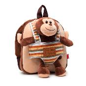 Sac à dos réversible singe pour enfant - Bretelles réglables et souples - Taille unique
