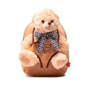 Sac à dos ours en peluche pour enfants - Bretelles réglables et souples - Mini sac de voyage mignon - Taille unique