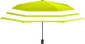 Parapluie haute visibilité réfléchissante pour femme et Homme  - Ouverture et fermeture automatique - Protection extra-large 104 cm - Jaune Fluo avec bordure refléchissante
