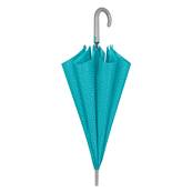 Grand parapluie automatique - Résistant au vent - Poignée incurvée - Motif géométrique - Bleu